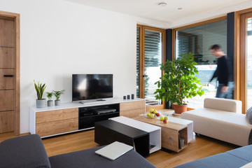 Interior of living room in modern house