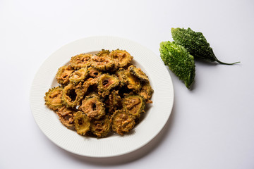 Karela Chips or Bitter Gourd Fry is a healthy snack recipe