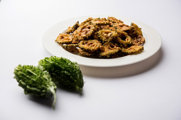 Karela Chips or Bitter Gourd Fry is a healthy snack recipe