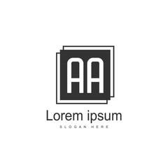 Obraz premium Initial Letter AA Logo Template Vector Design