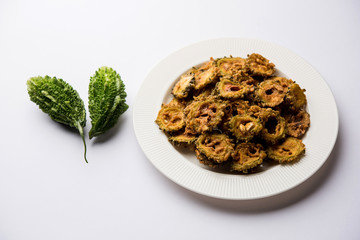 Karela Chips or Bitter Gourd Fry is a healthy snack recipe