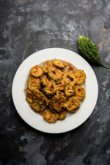Karela Chips or Bitter Gourd Fry is a healthy snack recipe