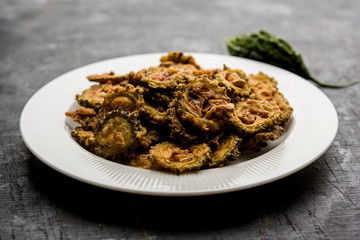 Karela Chips or Bitter Gourd Fry is a healthy snack recipe
