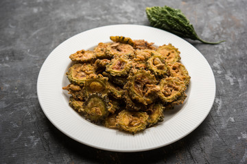 Karela Chips or Bitter Gourd Fry is a healthy snack recipe