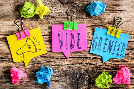 Note Post-it : vide grenier