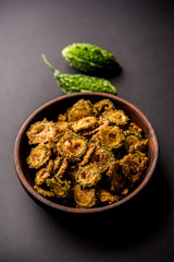 Karela Chips or Bitter Gourd Fry is a healthy snack recipe