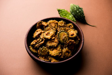 Karela Chips or Bitter Gourd Fry is a healthy snack recipe