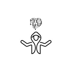 Hacker, hacking icon on white background. Can be used for web, logo, mobile app, UI UX