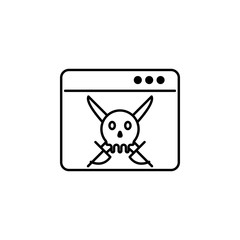 Hacker, pirate icon on white background. Can be used for web, logo, mobile app, UI UX