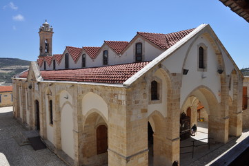 Fototapeta premium The beautiful Orthodox Timiou Stabrou monastery in Cyprus