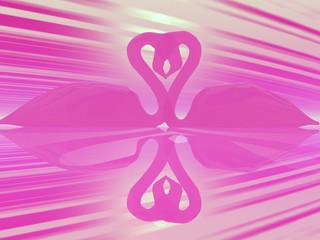 cigni su sfondo rosa