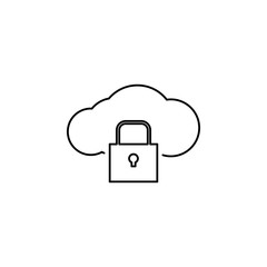 Hacker, cloud icon on white background. Can be used for web, logo, mobile app, UI UX