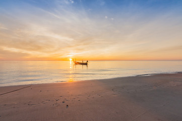 Morning at the beach in southern Thailand.