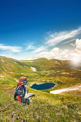 Long trip to the top of the mountain in the summer.