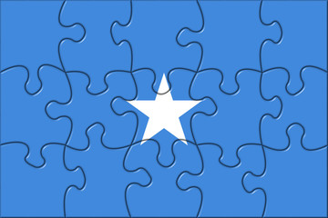 Somalia Flag Puzzle Pieces