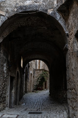 Fototapeta na wymiar Entrance into ancient Italian village 