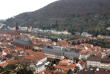 Fototapeta na wymiar Heidelberg city view from the castle / Germany