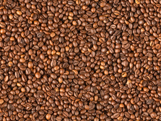 Raw coffee beans seamless texture and background
