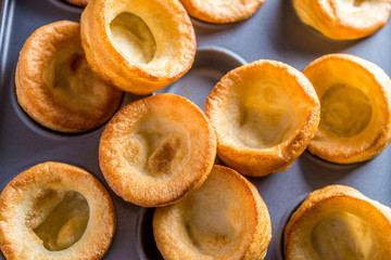 Traditional British yorkshire puddings