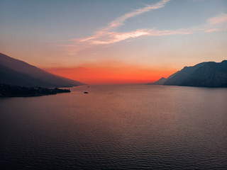 Lake Lago Garda - view of Malcesine village.