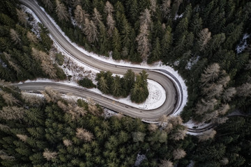 Curvy road in mountains