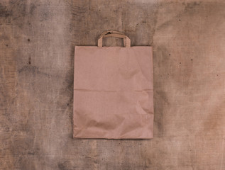 brown paper bag on dirty background