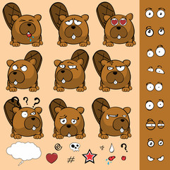 cute little beaver ball style expressions set in vector format very easy to edit  © MARCO HAYASHI