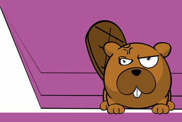 cute baby beaver ball style cartoon expression background in vector format very easy to edit 