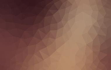 Light brown low poly background, abstract crystal texture, polygon design vector illustration