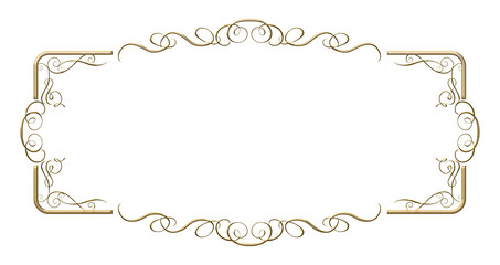 Baroque tones, metal texture vintage design frames, decorative ruffles, background