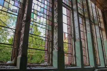 Zelfklevend Fotobehang Ruïnes van Beelitz-Heilstätten Verloren plaats Berlijn Brandenburg  © seb868