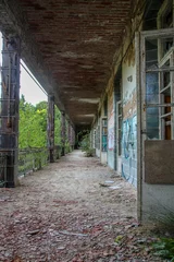 Gordijnen Ruïnes van Beelitz Heilstätten Verloren plaats Berlijn Brandenburg  © seb868
