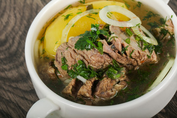 Caucasian meat soup - Hashlama