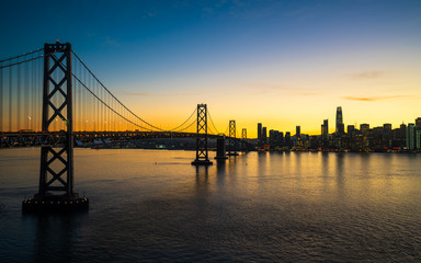San Francisco–Oakland Bay Bridge Sunset