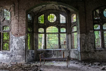 Foto auf Acrylglas Altes Krankenhaus Beelitz Ruine Beelitz-Heilstätten Verlorener Ort Berlin Brandenburg 