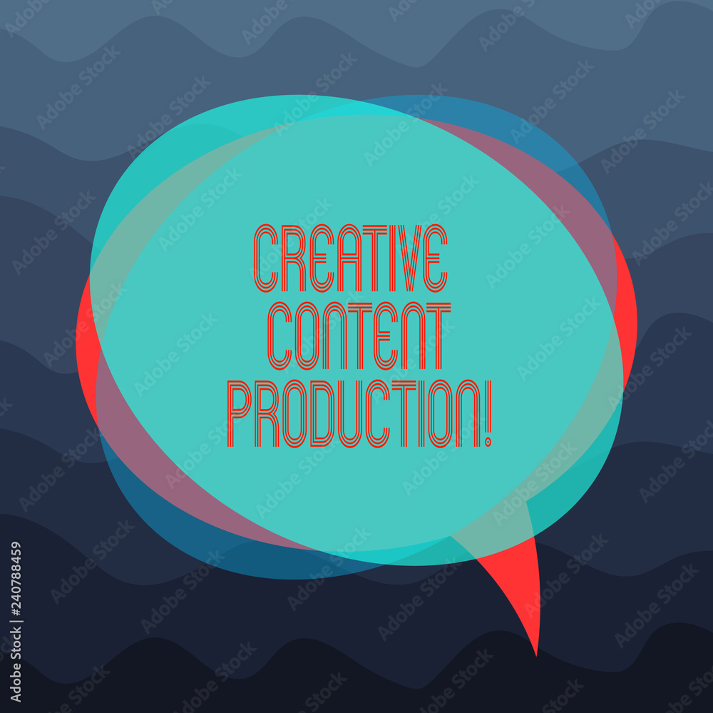 Poster conceptual hand writing showing creative content production. business photo showcasing developing an