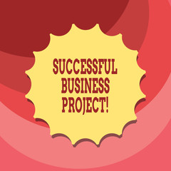 Text sign showing Successful Business Project. Conceptual photo Achieving project objectives within schedule Blank Seal with Shadow for Label Emblem Monogram Stamp Symbol Best Quality