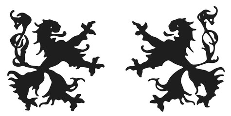 Naklejka premium Lions emblem #isolated #vector - Löwe Wappen