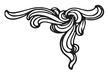 Vintage abstract floral decoration design element #isolated #vector