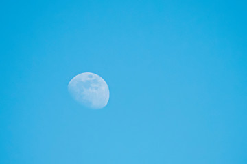 Moon in daylight sky