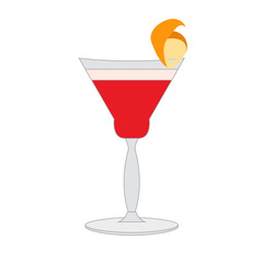 Isolated tropical cocktail image. Vector illustration design