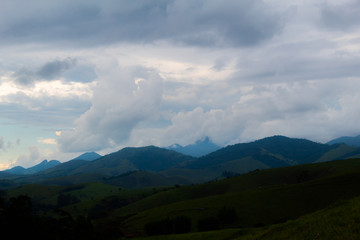 Fototapeta premium landscape with mountains and clouds