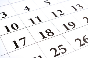 Calendar date background and texture