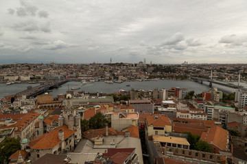 Panoramic view of Istanbul from Galata Tower