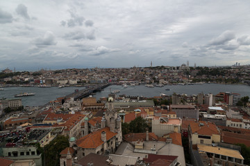 Panoramic view of Istanbul from Galata Tower