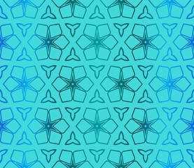 Floral Geometric Pattern. Seamless Texture Color Background. Element For Design. Vector Illustration. Neon color