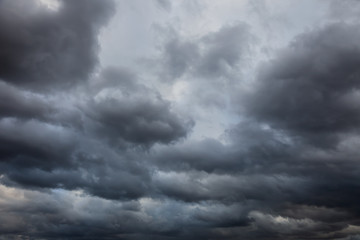 Natural background: dark stormy sky