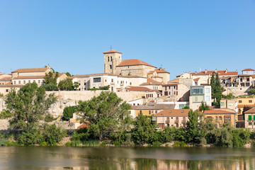 Fototapeta na wymiar a view of Zamora city and the Duero river, Spain