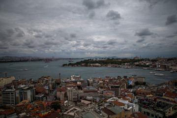 Panoramic view of Istanbul from Galata Tower