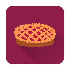 Pie icon flat vector illustration